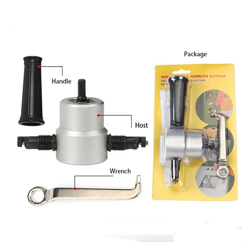 

Electric Sheet Metal Plate Cutter Nibbler Shear Saw Cutting Tool for Power Drill