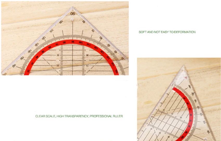 1PC Students Stationery Multi-functional Triangular Ruler Protractor Coordinate Ruler Math Learning Drawing Measuring Tools