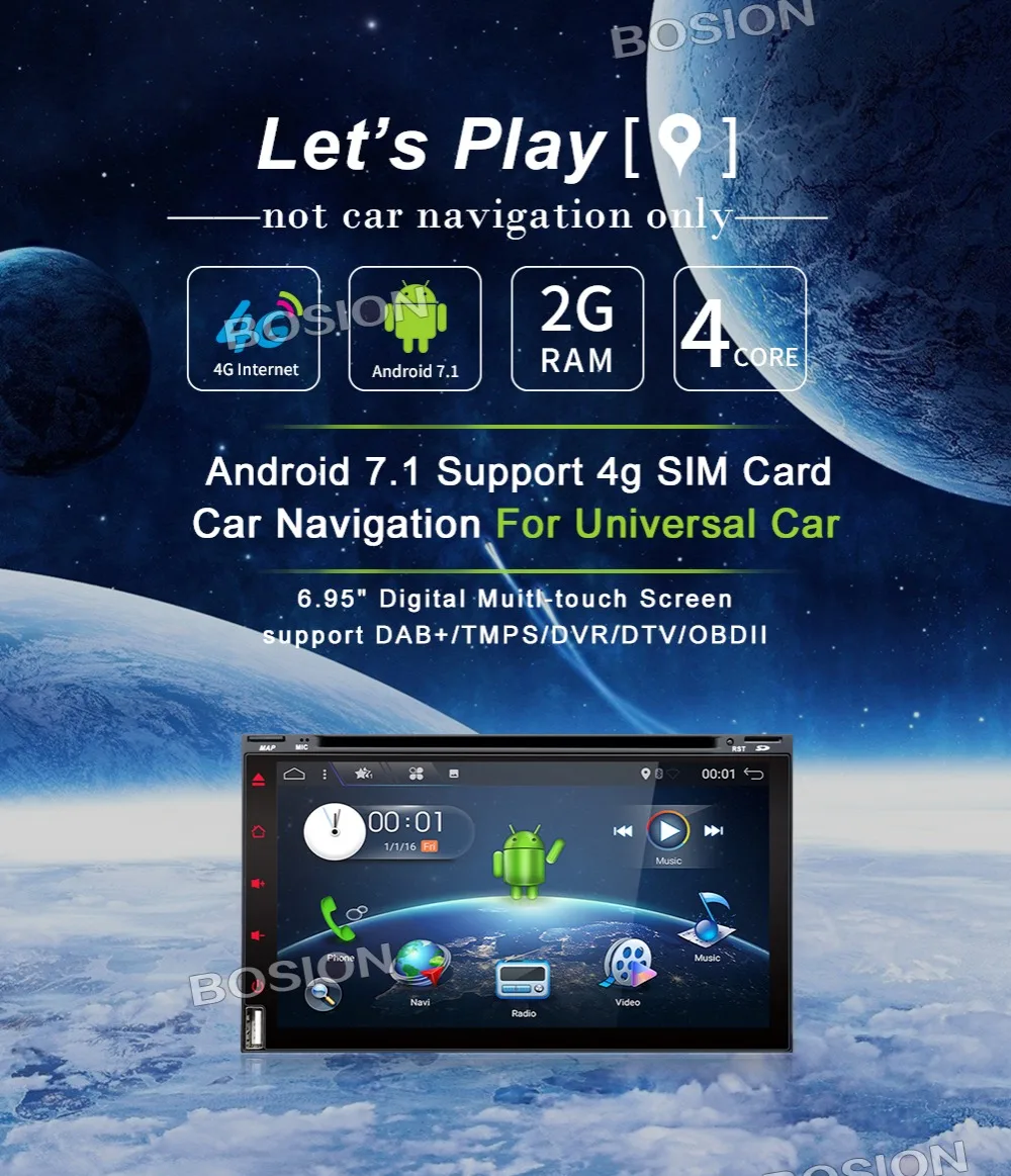 Top Quad Core Android 7.1 2 din Car  DVD Player GPS PC For Toyota Tiida Qashqai Sunny X-Trail Paladin Frontier Patrol Versa Livina 9