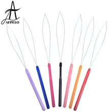 12 шт Красочные Micro Кольца Инструмент-пеля для очистки кожи петля для нити иголка используется для парик Наращивание волос Инструменты