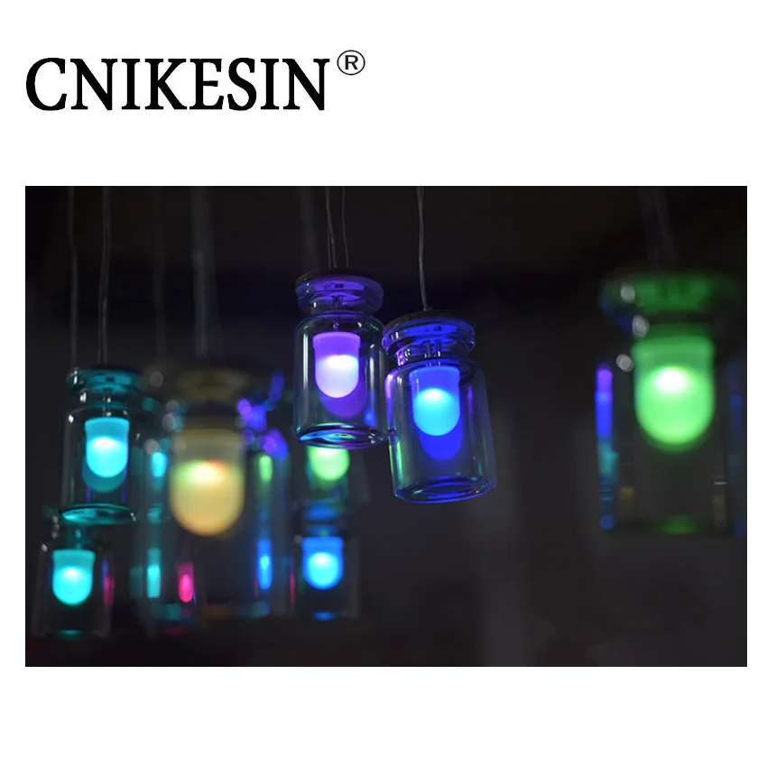 

CNIKESIN DIY Kit 51 MCU Electronic Design Colorful LED Auroral Cube Exquisite Chandelier Spare Parts 3PCS Bottles