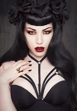 body top cage bondage harness bra goth garter belt porte jaretelles suspenders women lingerie bralette pentagram harness gothic