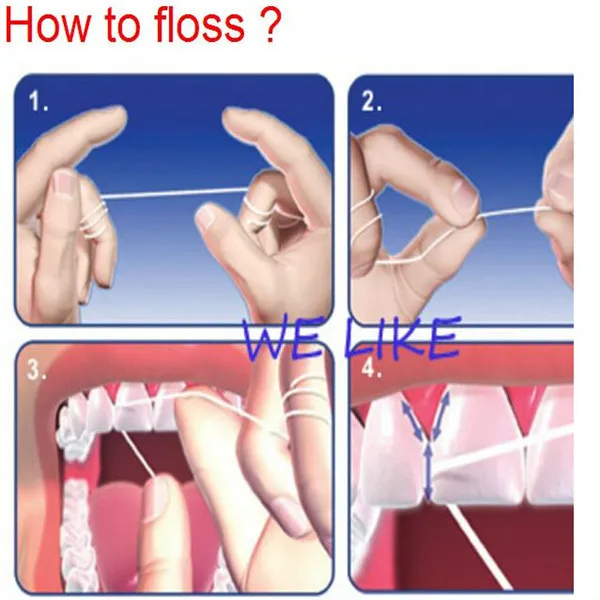 50 м микро воск перечной мяты вкус Стоматологическая Flosser межзубная палочка для чистки зубов зубные зубы гигиена ротовой полости провода MH486