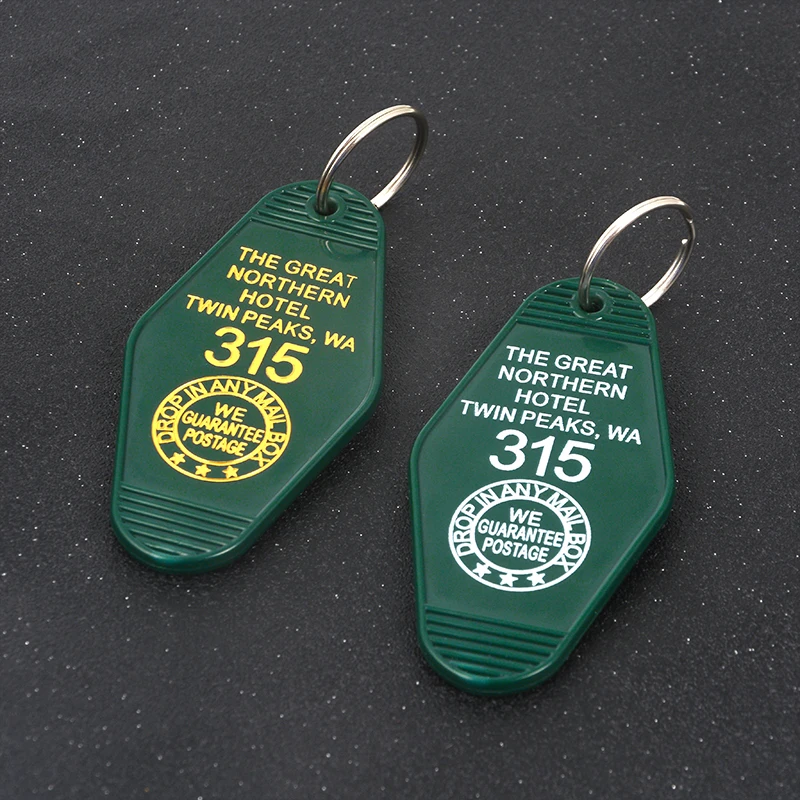 TV show Twin Peaks Keychain Green Prismatic Acrylic Keychain Key chain The Great Northern Hotel Room # 315 Gift for TV show fans|Key Chains|Jewelry & Accessories - AliExpress