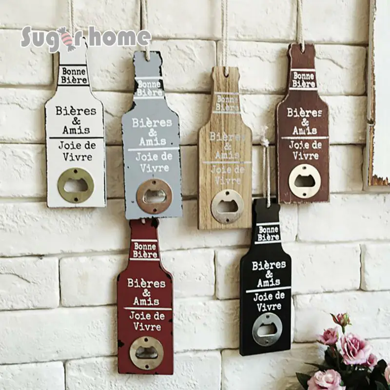 

Restoring ancient ways Creative wooden Beer Bottle Opener Personalized Funny Stainless Steel Credit Card Bottle Opener Bar Tool