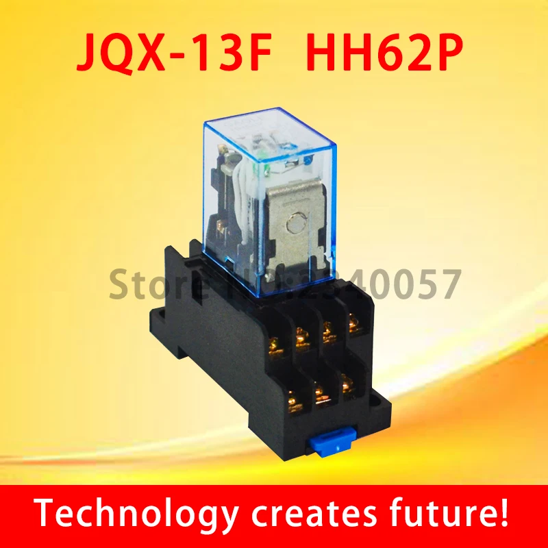 LY2NJ Miniature Relay DPDT 8 Pins 10A HH62P JQX-13F With PTF08A Socket