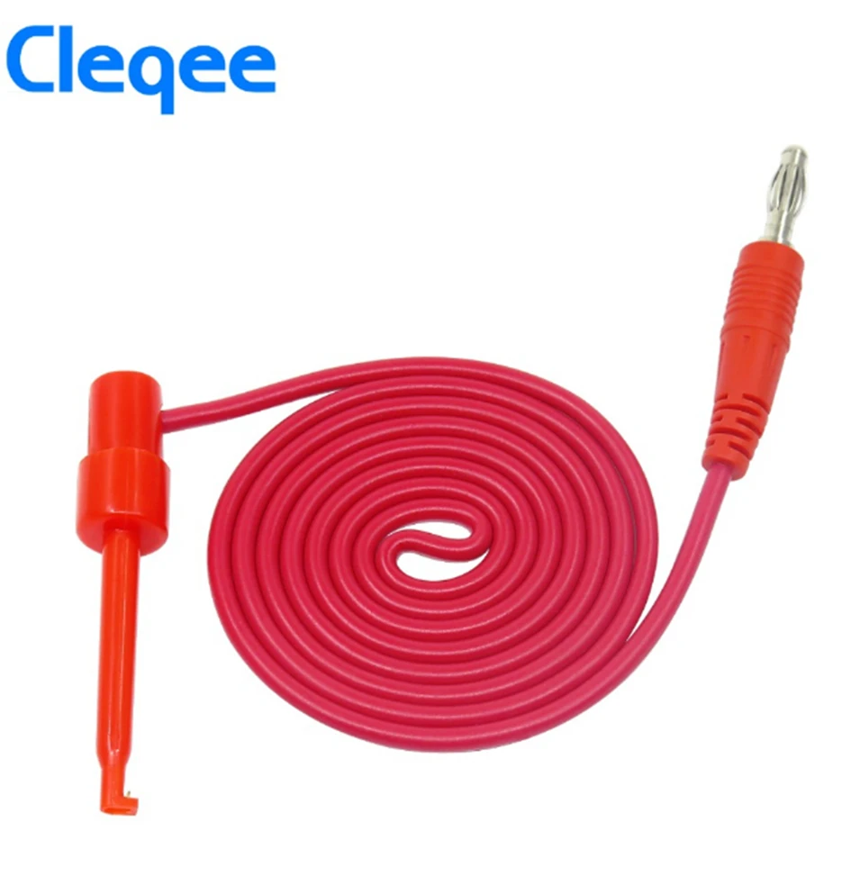 Cleqee P1039 1Set 4mm Banana Plug to Test Hook Clip Test Lead Kit Cable Mayitr IMax B6 for Multimeter Electronic Test Tools