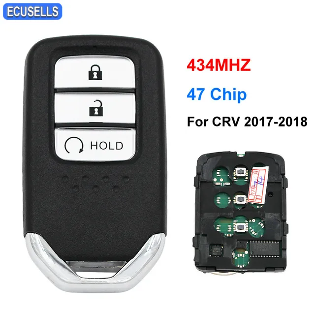 3 Button Smart Car Key Remote Key Fob 434mhz 47 Chip For Honda Crv