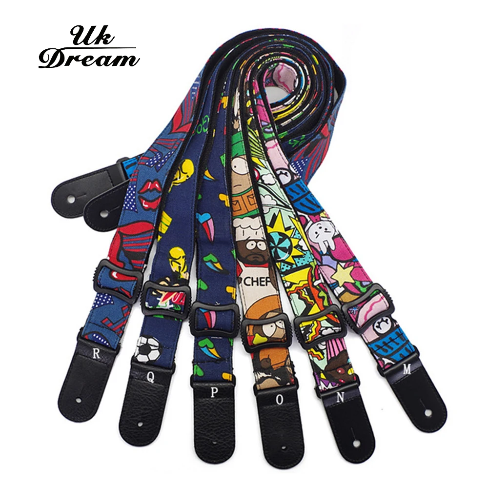 

2017 Cartoon Printing Ukulele Straps Small Guitar Belts Durable Guitar Accessoriers High Quality Colorful Belt Shoulder Strap
