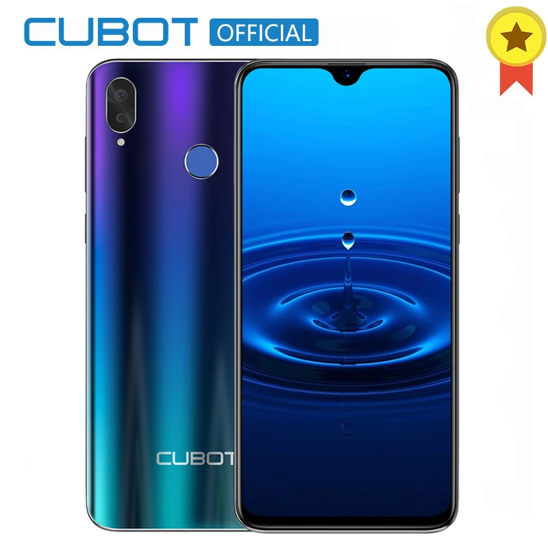 

Cubot R15 SmartPhone Android 9.0 6.26'' 19:9 Water-Drop Screen MT6580P Quad Core 2GB+16GB Finger ID Dual Rear Camera 13MP