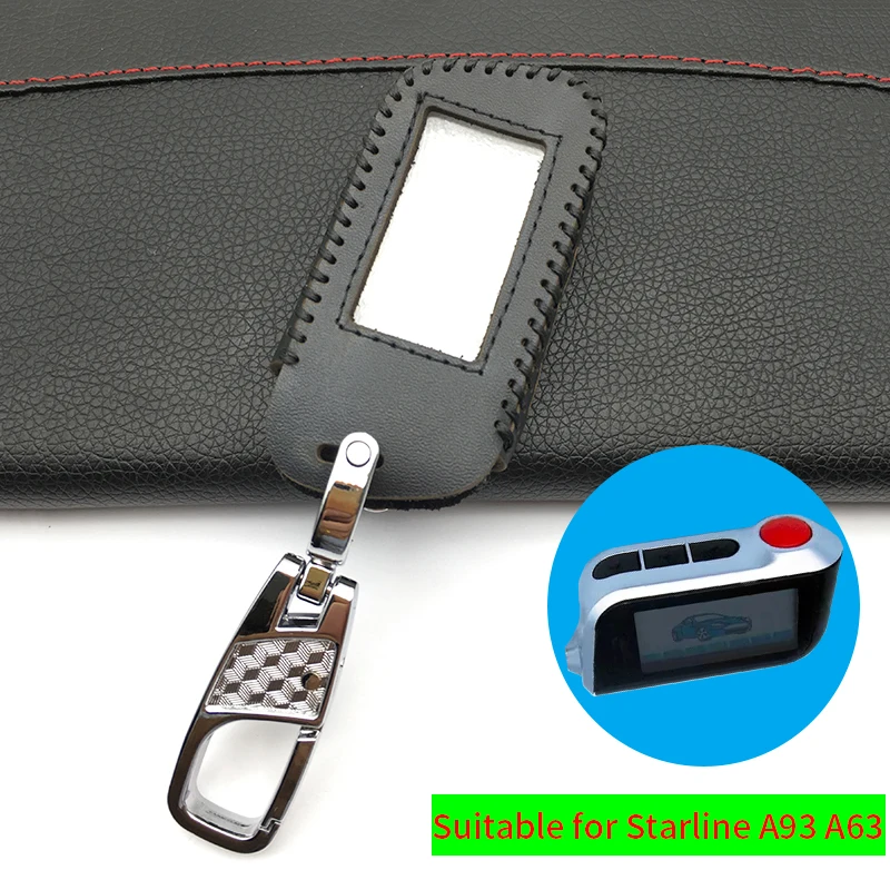 High Quality 100% Genuine Leather Case Cover For Car Alarm Remote Controller for Starline A93 A63 A93 4 buttons protect shell High Quality 100% Genuine Leather Case Cover For Car Alarm Remote Controller for Starline A93 A63 A93 4 buttons protect shell