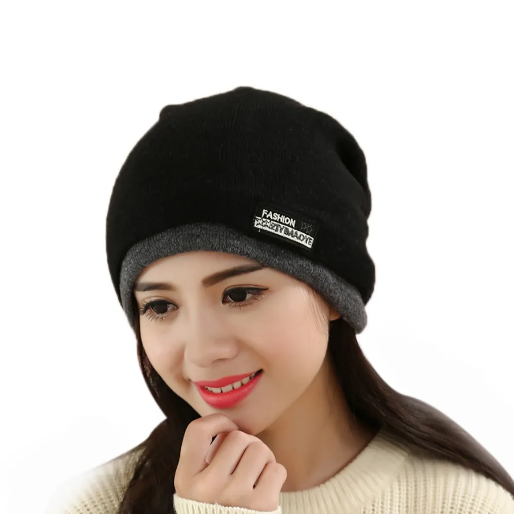 

Winter Fashion New Brand Crochet Unisex Knit Letter Printed Hat Cap Beanie Boys And Girls Knit Hip-hop Beanie Hat Nov24
