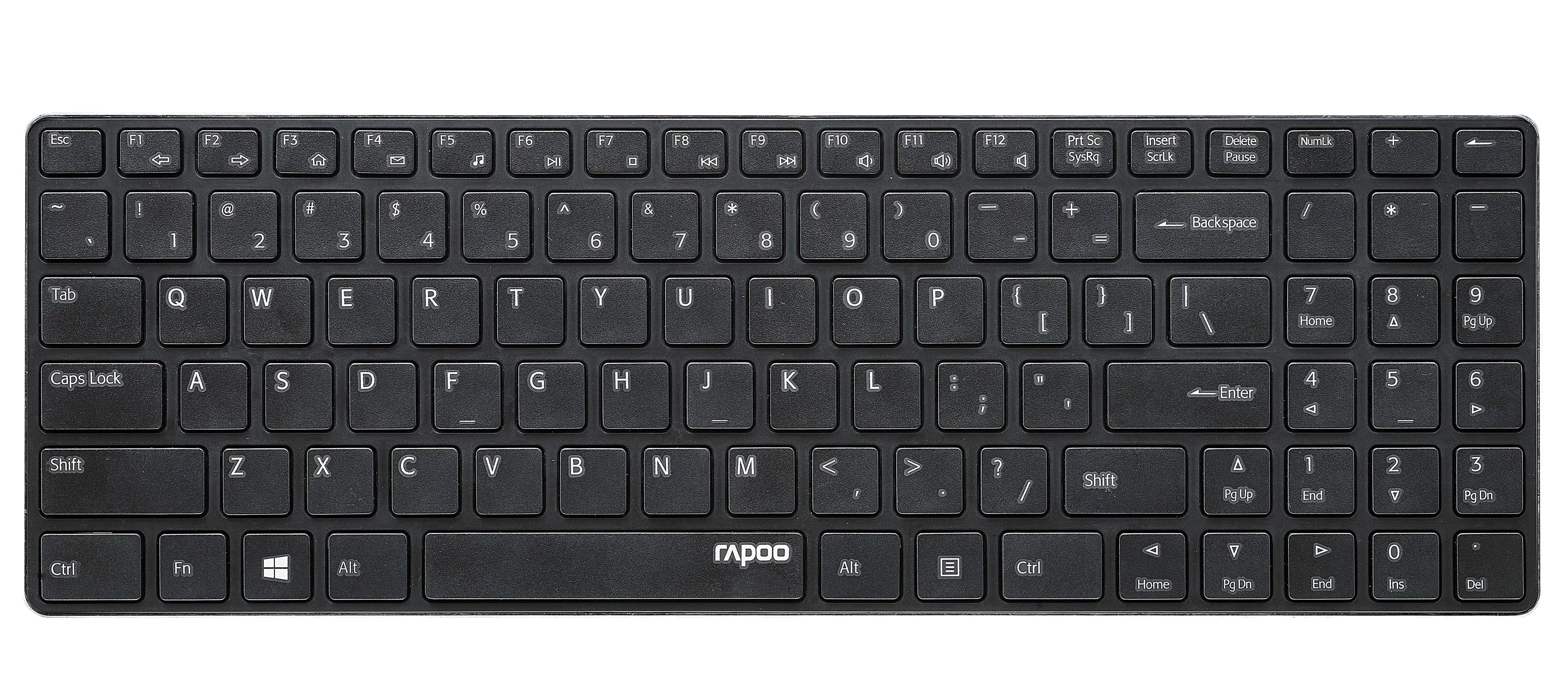 Rapoo ultra thin e9100p chocolate keysters wireless keyboard notebook