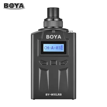 

BOYA BY-WXLR8 Plug-on Transmitter with LCD Display Wireless Lavalier Microphone System 3 Pin XLR Mic Audio Mixer