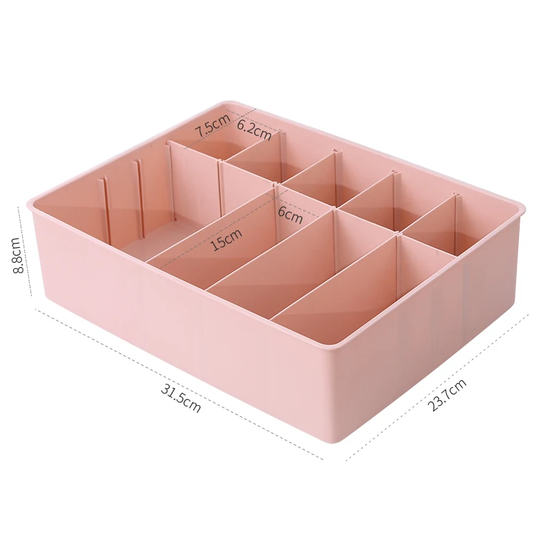 Multi-size Underwear Organizer Storage Can Adjust The Partition Drawer Closet Organizers Boxes For Bras Briefs Socks Ties Scarfs
