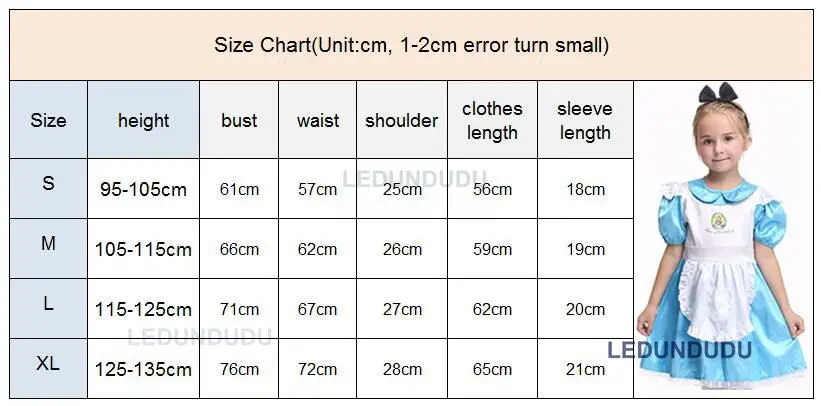 Kids Alice In Wonderland Cosplay Costumes Girls Princess Dress Halloween Party Fancy Suit Clothes Children Blue Maid Clothes (23)