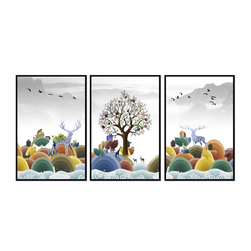 

Factory wholesale (No Framed) Elk series poster Canvas Print On Canvas Printing Wall Pictures 12YM-A-696
