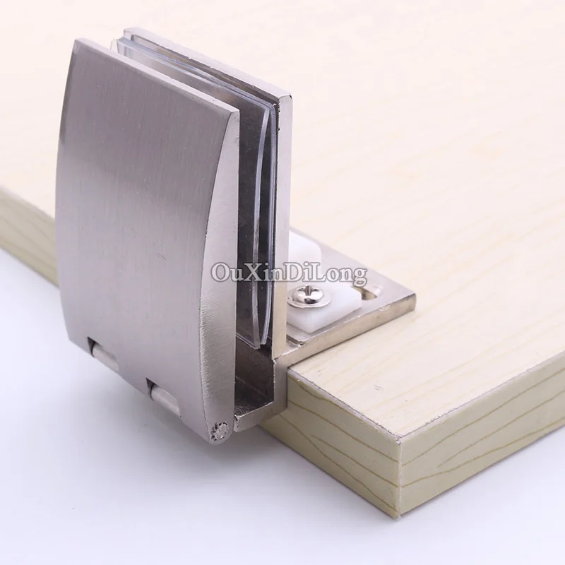 Brand New 100PCS Glass Door Hinges Display Wine Glass Clamps Clip Fixed Hinge