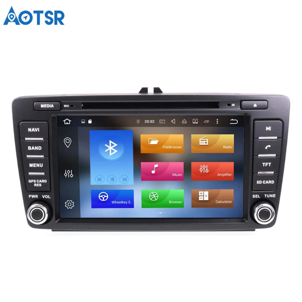 Excellent Android 7.1 Audio SatNav Car DVD player GPS Navigation Headunit For Skoda Octavia 2008-2015 Auto Radio multimedia  Quad Core 5