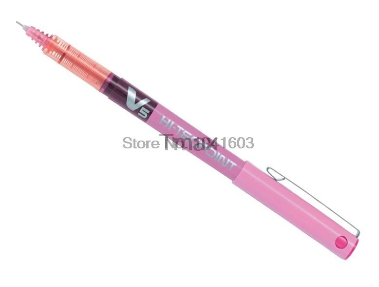 10 шт./партия, японский пилот, BX-V5,, жидкие чернила, ручка 0,5 мм, 7 цветов, стандартная ручка, канцелярские принадлежности для офиса и школы - Цвет: Розовый