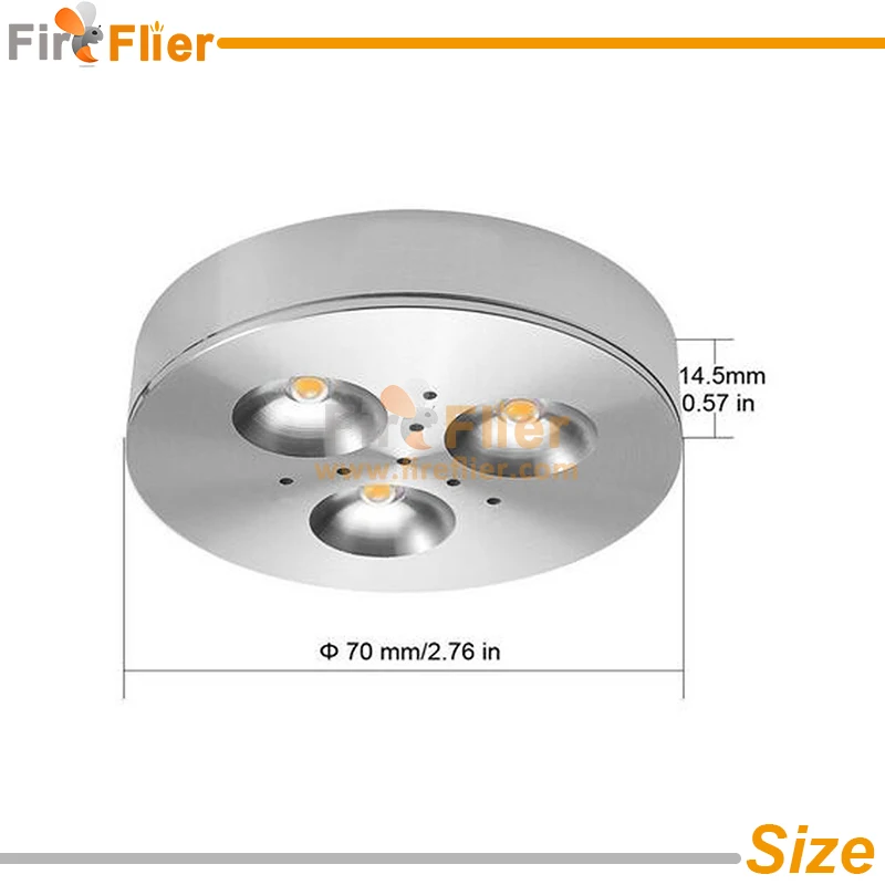 led puck light size