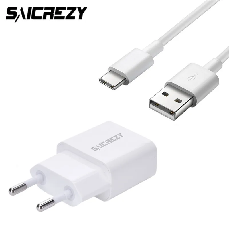 

5V 2.0A EU Plug Type C Travel Wall Charger + USB Type-C Cable for Samsung Galaxy Note 8 S8+ Plus A3 A5 A7 2017 A320F A520F A720F