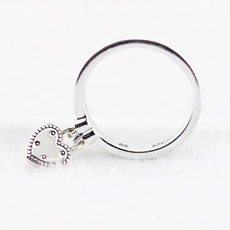 

Authentic 925 Sterling Silver Love Lock Ring for Women DIY Fine Jewelry SR149