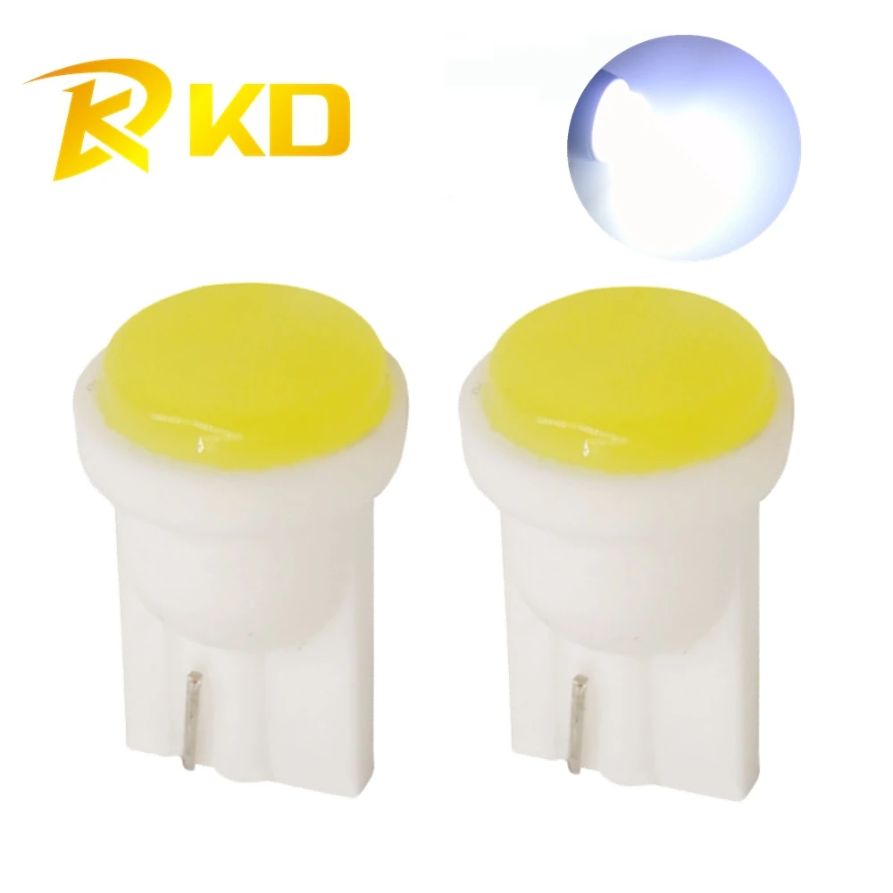 KD 100 шт. внутренсветодиодный лампа для автомобиля T10 COB W5W 168 с клиновидным цоколем