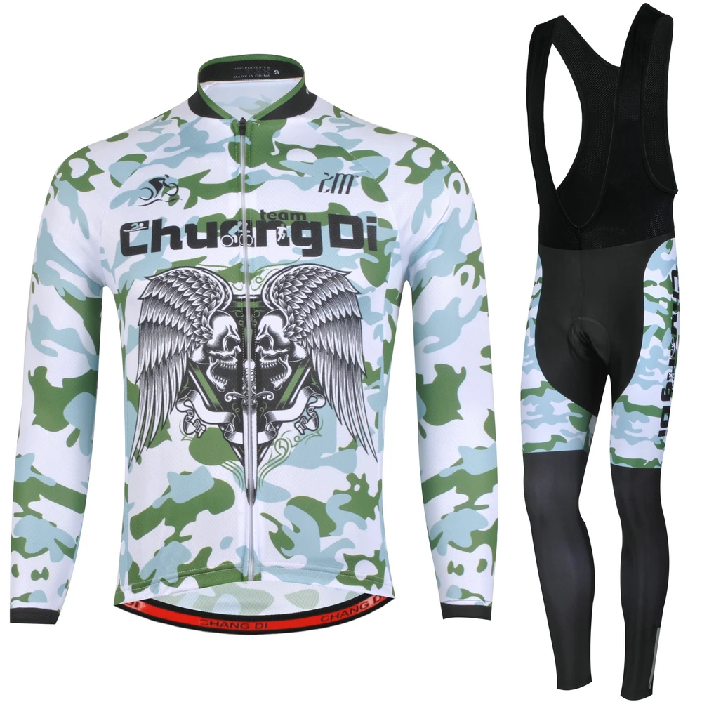 

ZM Man Cycling T-shirt Bib Pants Set Pro Team Long Sleeve Winter thermal fleece MTB Bike Clothing Men Cycling Sportswear Uniform