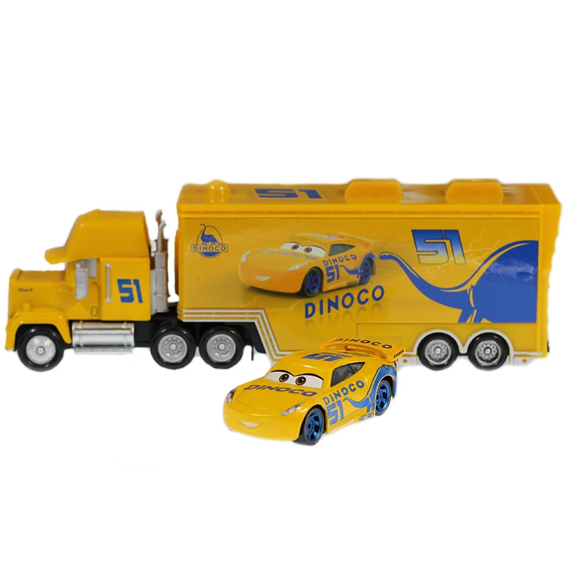 Disney &quotтачки 3 Dinoco Cruz Ramirez черный Storm Jackson Truck Lightning McQueen Металлический Игрушечный