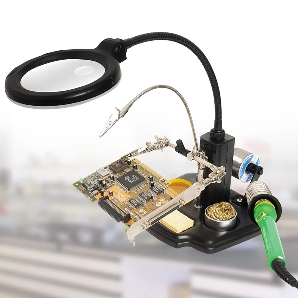  Pro'skit SN-396 Circuit Board Maintenance Multi-Function Welding Machine Bracket LED Lights For Sol - 32957946468