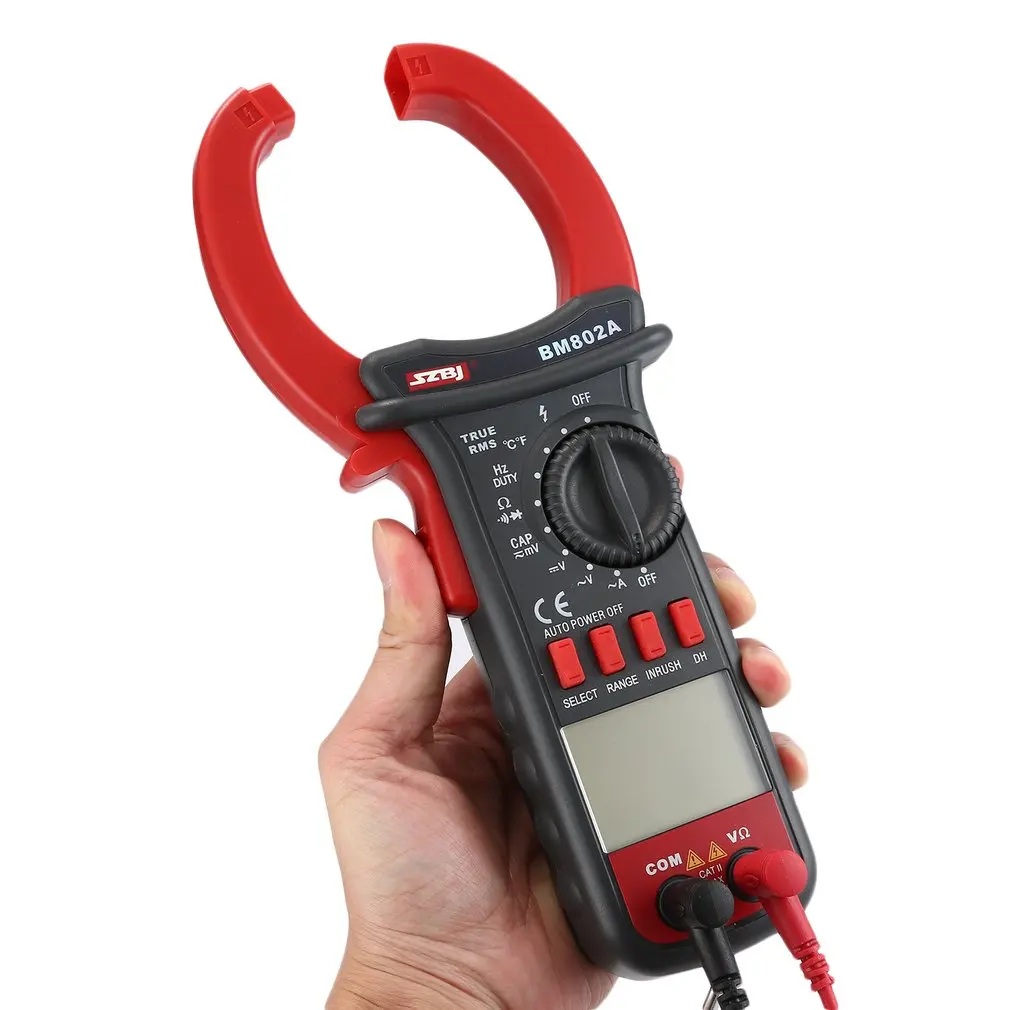 

SZBJ BM802A 3999 Counts Digital Clamp Multimeter AC/DC Voltage Current Tapacitor frequency temperature tester True RMS Sale