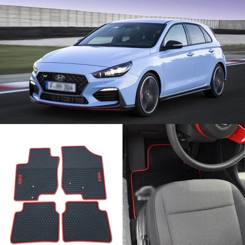 BLACK WITH BLUE TRIM Hyundai I10 2014 ONWARDS TAILORED CAR FLOOR MATS