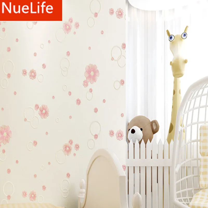 

0.53x9.5m Nonwovens 3D Small Floral Pattern Wallpaper Bedroom Living Room Wedding Room Girl Kids Room TV Background Wallpaper