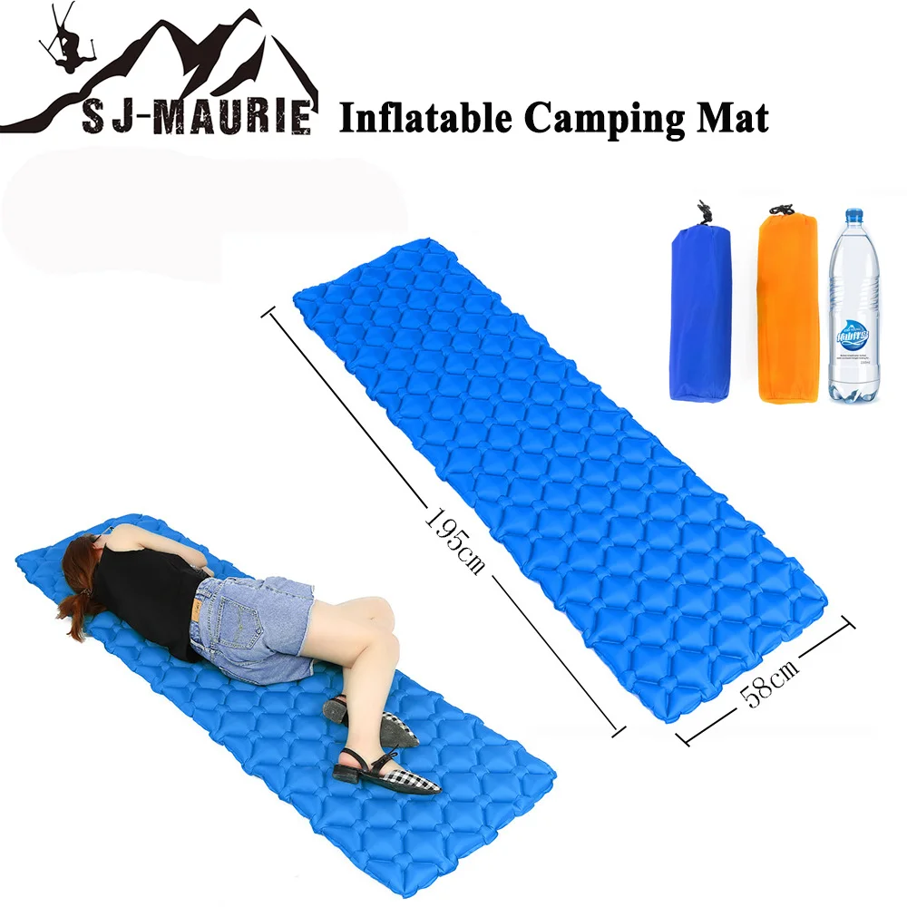 

SJ-Maurie Sleeping Mattress195x58x5CM Air Inflatable Bed for Tent Ultralight Sleeping Pad Moistureproof Pad Outdoor Camping Mat