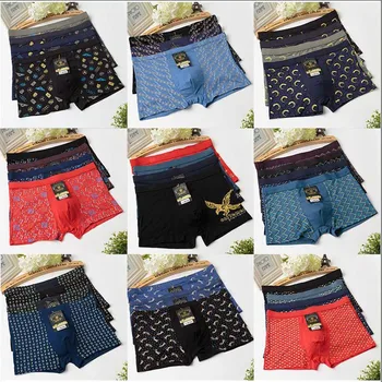 

New 2017 Brand Clothing Solid Patchwork Cotton Boxer Shorts 10pcs/lot Man underwear Silky soft underpants Male panties XXL/XXXL