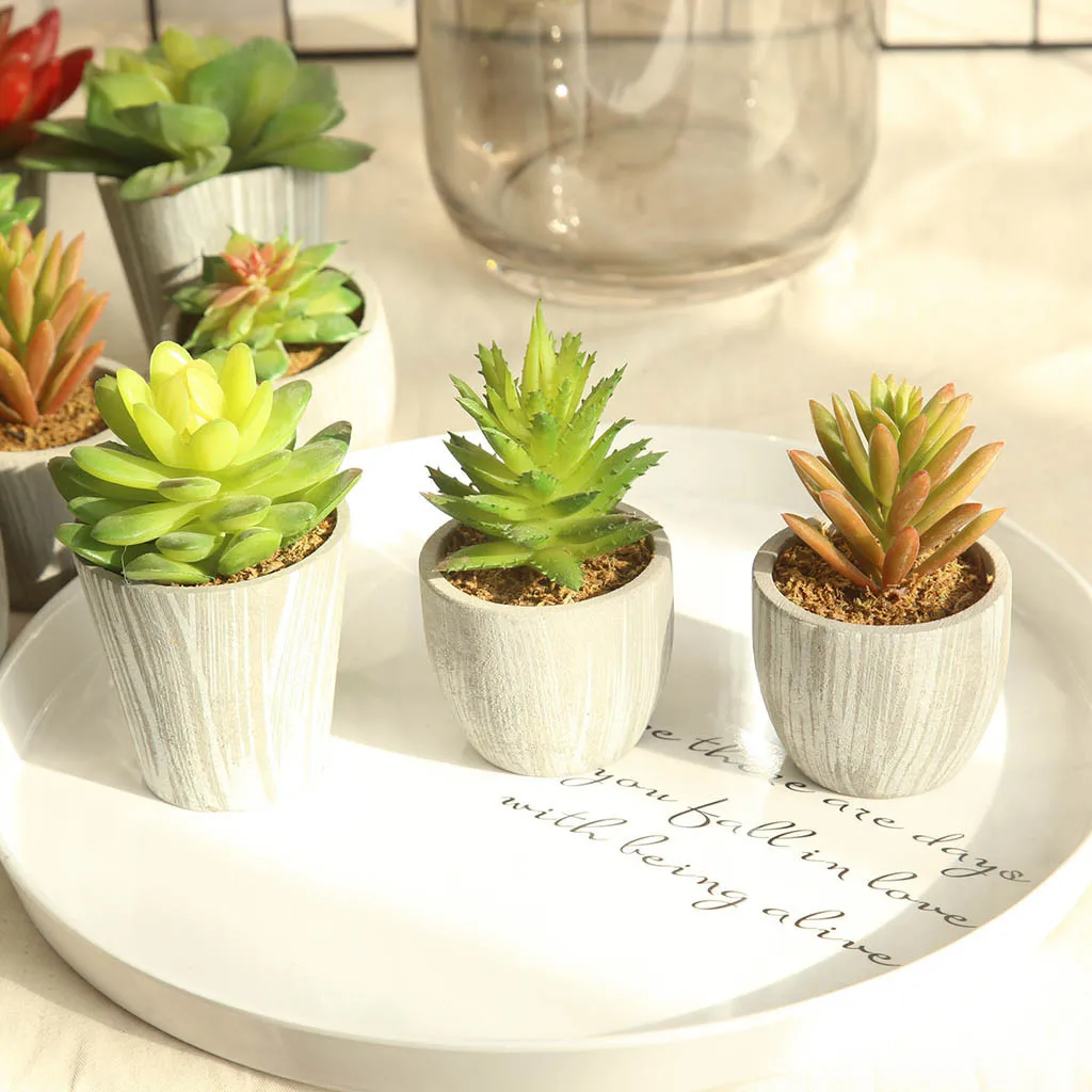 

Simulated Succulent Plants DIY Artificial Bonsai Fleshy Flower Art Home Decor