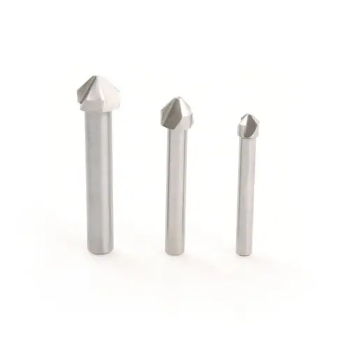 

Fixmee NEW 3 Flute 90 Degree HSS Chamfer Chamfering End Mill Cutter Bit V Groove