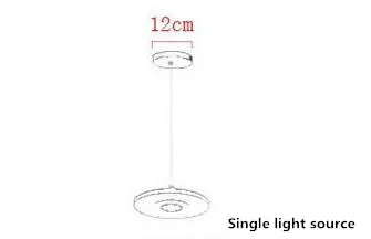 Креативный акриловый абажур светодиодные люстры Высокая мощность Светодиодная люстра освещение и яркие светодиодные лампы led блеск освещение кулон - Цвет абажура: Single light source
