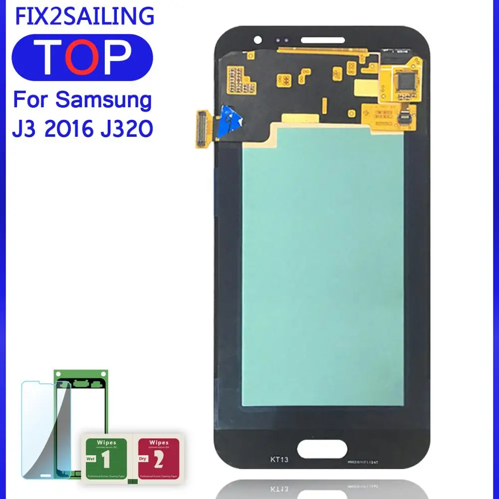 ЖК дисплей 100% дюйма для Samsung Galaxy J3 2016 J320 J320F J320H J320M J320FN Super AMOLED с сенсорным экраном и