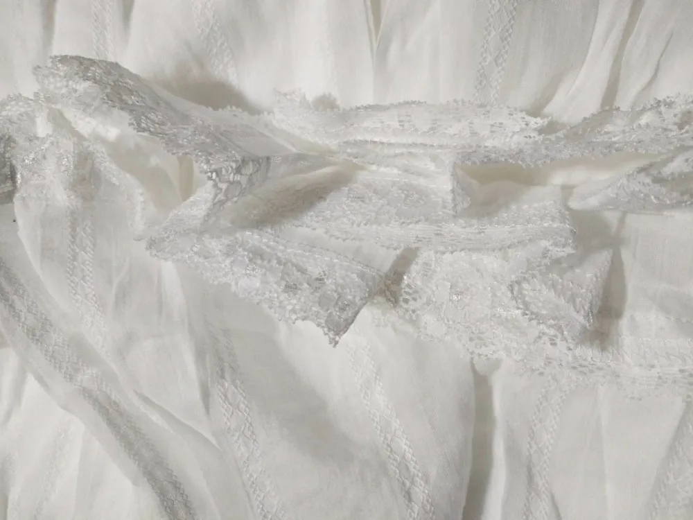 Хлопковая ночная рубашка для беременных женщин, белое кружевное платье для сна во французском дворце, пижамы невесты, ночная рубашка для беременных