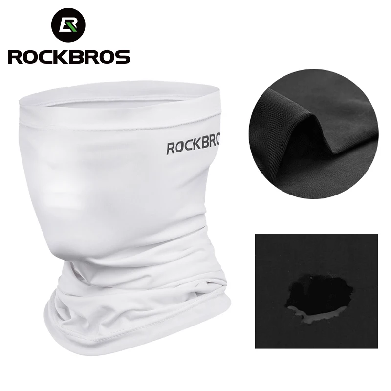 ROCKBROS Cycing полумаска для лица ледяной шелк Солнцезащитная впитывающая пот маска дышащая Бандана шейный шарф Беговая рыболовная летняя маска