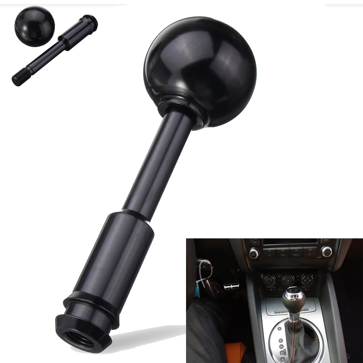 Car Auto Set Gear Shift Knob with M14x1.5 Shifter Extension Straight
