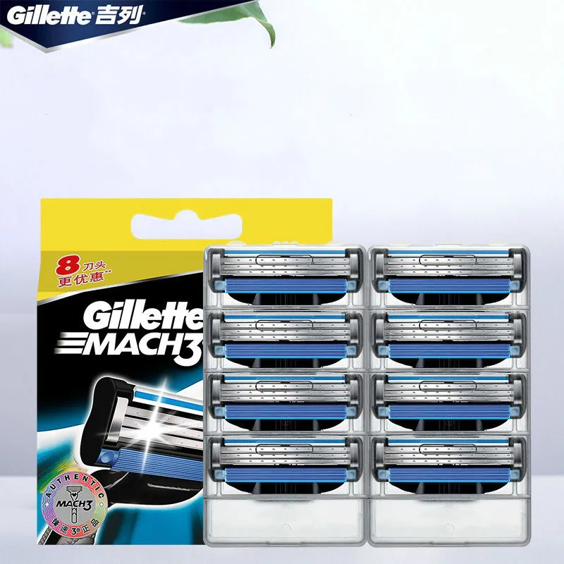 

Gillette Mach 3 Razor Blades Men Face Razor Blades Face Men Hair Remova 4/6/8 Head Sharp Three Layer Blade Tool