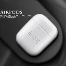 Чехол AirPods с беспроводной зарядкой для AirPods, Bluetooth гарнитура, беспроводной приемник, QI портативный