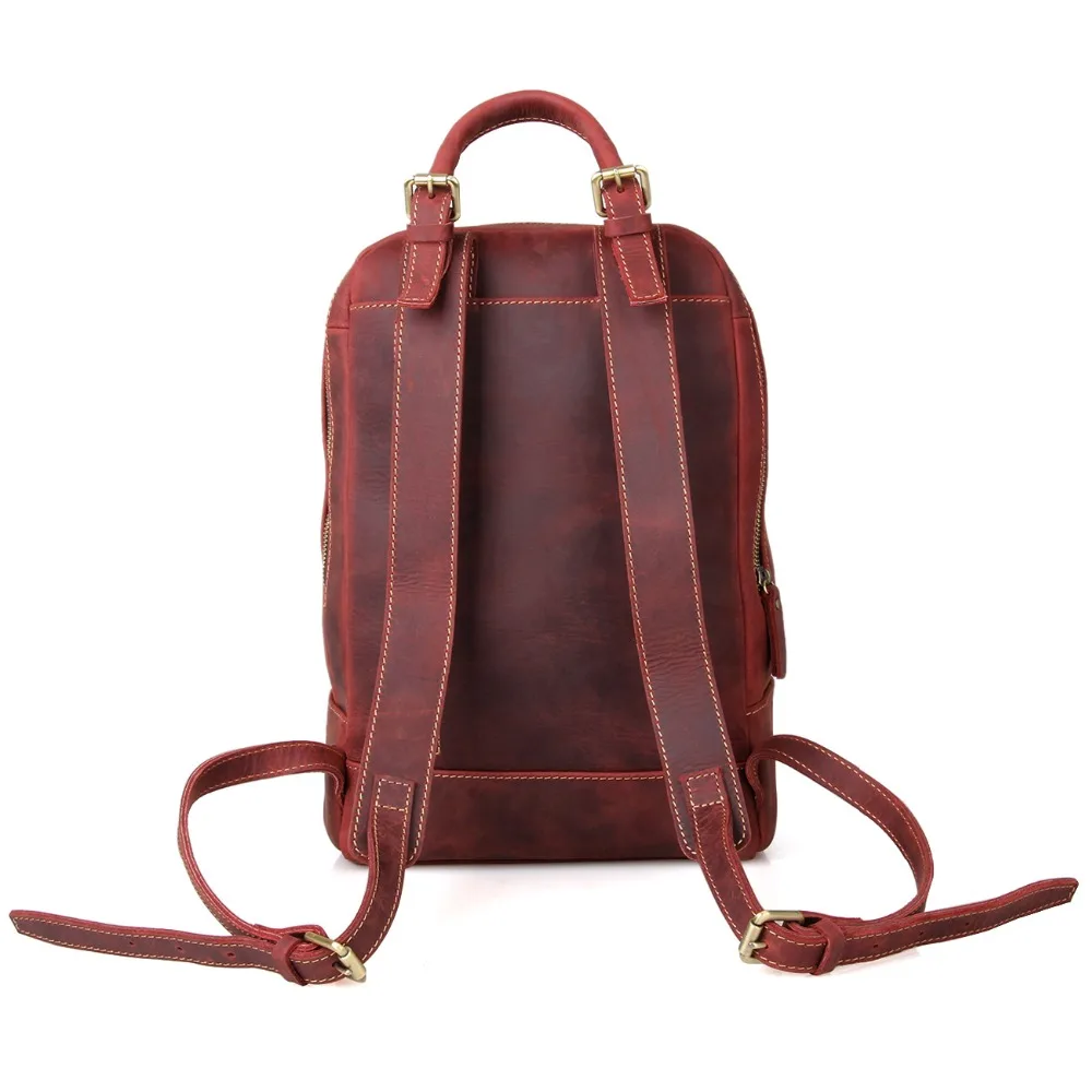 Jmd Für Laptop Vintage Leder Mädchen C008x Rucksack Coffee Schul Unisex rnqrCxBwY