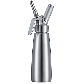 

Professional Whipped Cream Dispenser for Homemade Whipped Creams, Sauces, Desserts, All Stainless Steel, 500ml/1 Pint /3 Tips