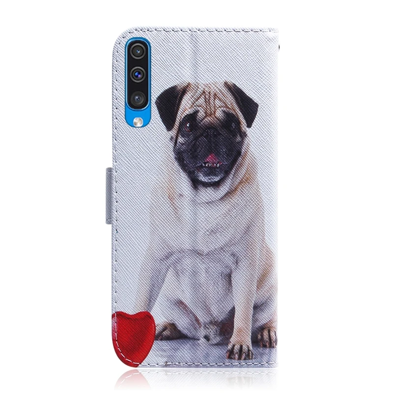 Кожаный чехол бумажник с откидной крышкой для Samsung Galaxy A50 книжка телефона футляр A