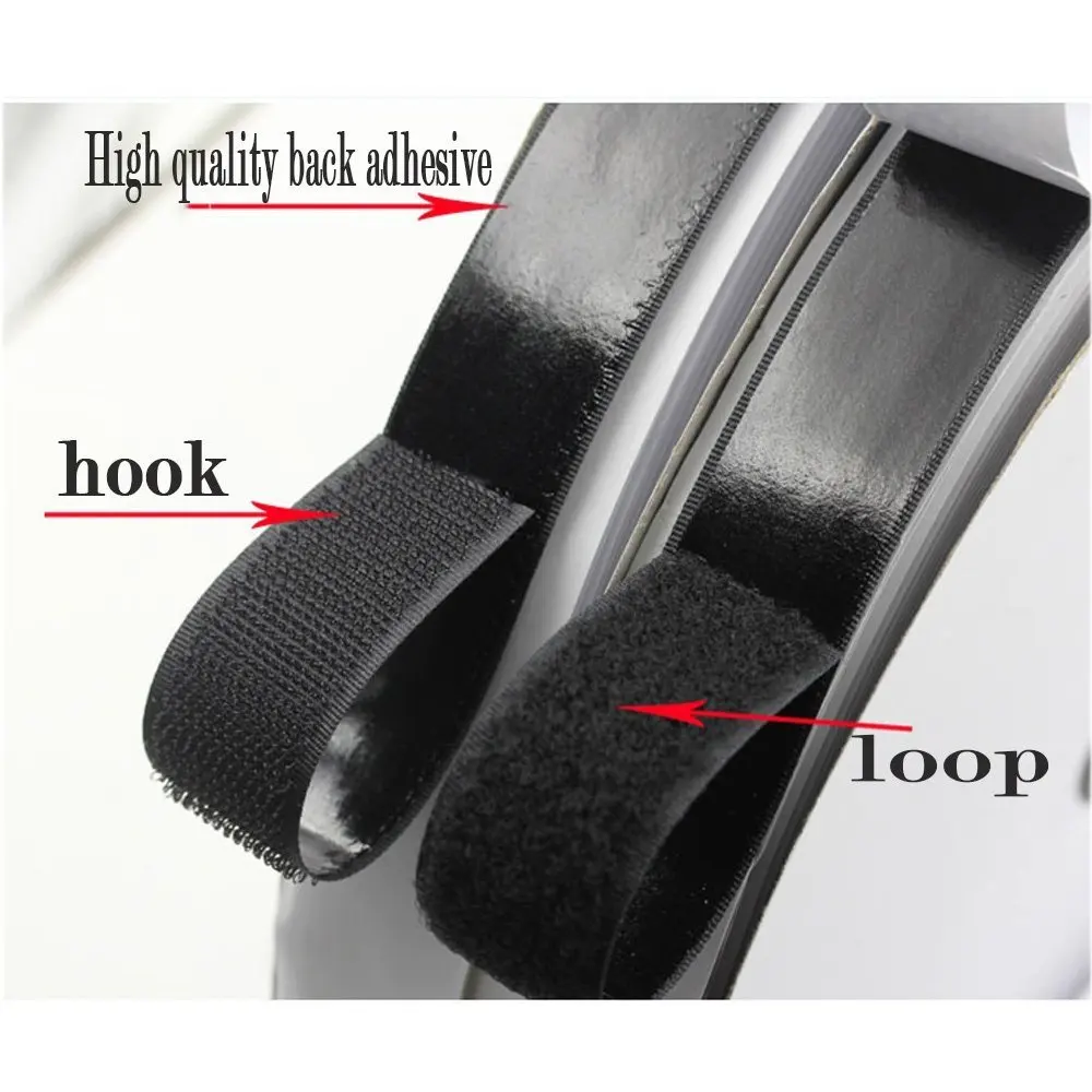 

20/25/50mm 5M Hook Loop Fastener Magic Velcros Tape Nylon Sticker Self Adhesive Strong Glue Tape Black White