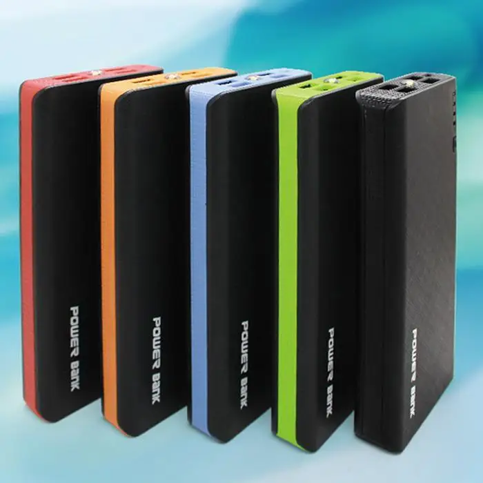4 USB DIY Battery Case External Flashlight Emergency Housing Box LED Charging USB Power Bank Charger No 18650 Lithium Batteries